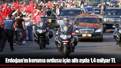 Erdoğan’ın koruma ordusu için altı ayda 1,4 milyar TL