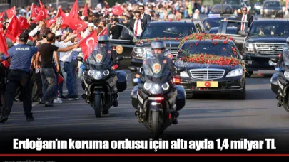 Erdoğan’ın koruma ordusu için altı ayda 1,4 milyar TL