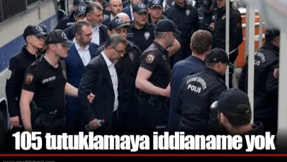 105 tutuklamaya iddianame yok