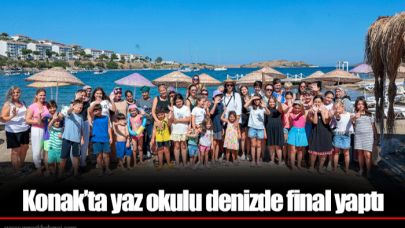 Konak’ta yaz okulu denizde final yaptı