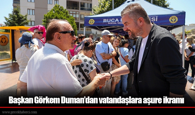 Başkan Görkem Duman’dan vatandaşlara aşure ikramı
