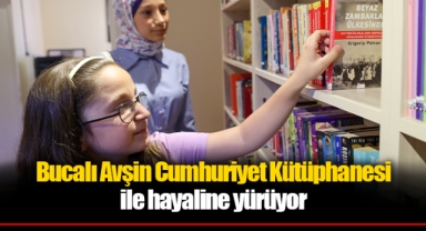 Bucalı Avşin Cumhuriyet Kütüphanesi ile hayaline yürüyor
