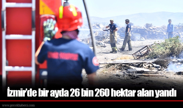 İzmir’de bir ayda 26 bin 260 hektar alan yandı