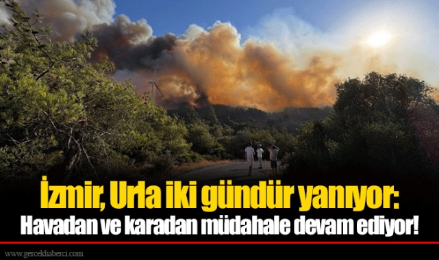 İzmir, Urla iki gündür yanıyor: Havadan ve karadan müdahale devam ediyor!
