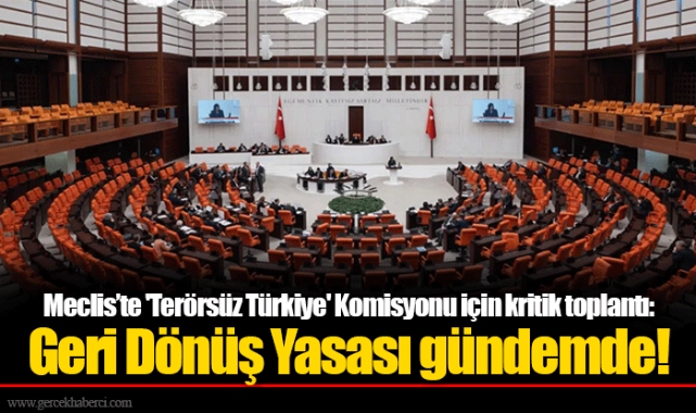 Meclis’te 'Terörsüz Türkiye' Komisyonu için kritik toplantı: Geri Dönüş Yasası gündemde!