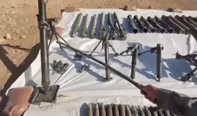 MSB görüntüleri paylaştı! 33 odalı terör örgütü PKK mağarasından cephanelik çıktı