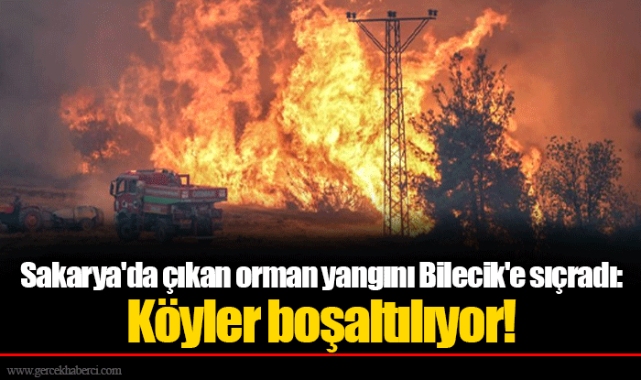 Sakarya&#039;da çıkan orman yangını Bilecik&#039;e sıçradı: Köyler boşaltılıyor!