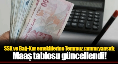 SSK ve Bağ-Kur emeklilerine Temmuz zammı yansıdı: Maaş tablosu güncellendi!
