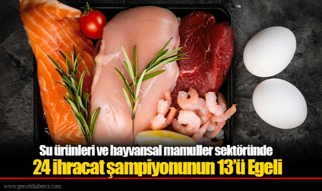 Su ürünleri ve hayvansal mamuller sektöründe 24 ihracat şampiyonunun 13’ü Egeli
