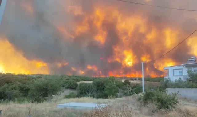 Tekirdağ’daki orman yangını yerleşim alanlarını tehdit ediyor: Teyakkuz durumuna geçildi
