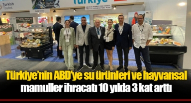 Türkiye’nin ABD’ye su ürünleri ve hayvansal mamuller ihracatı 10 yılda 3 kat arttı