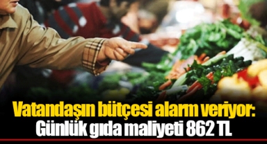 Vatandaşın bütçesi alarm veriyor: Günlük gıda maliyeti 862 TL