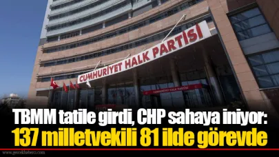 TBMM tatile girdi, CHP sahaya iniyor: 137 milletvekili 81 ilde görevde