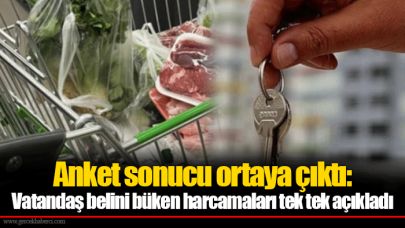 Anket sonucu ortaya çıktı: Vatandaş belini büken harcamaları tek tek açıkladı