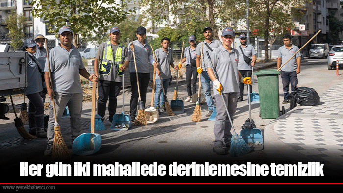 Her gün iki mahallede derinlemesine temizlik