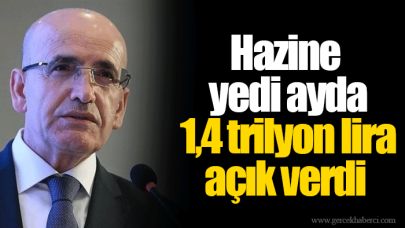 Hazine yedi ayda 1,4 trilyon lira açık verdi
