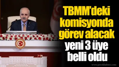 TBMM’deki komisyonda görev alacak yeni 3 üye belli oldu