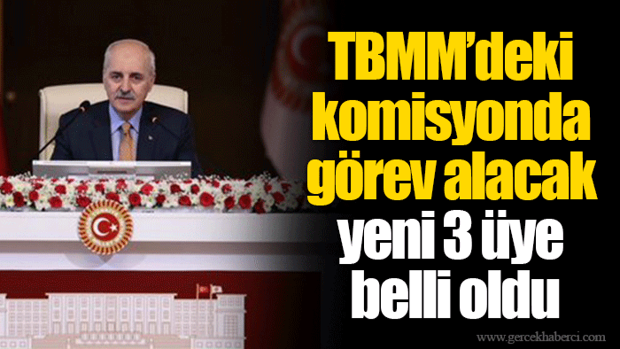TBMM’deki komisyonda görev alacak yeni 3 üye belli oldu