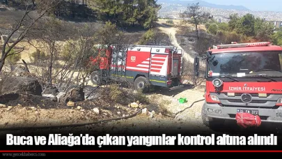 Buca ve Aliağa’da çıkan yangınlar kontrol altına alındı