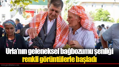 Urla’nın geleneksel bağbozumu şenliği renkli görüntülerle başladı