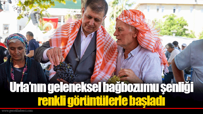 Urla’nın geleneksel bağbozumu şenliği renkli görüntülerle başladı