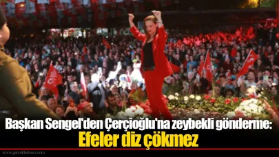 Başkan Sengel'den Çerçioğlu'na zeybekli gönderme: Efeler diz çökmez