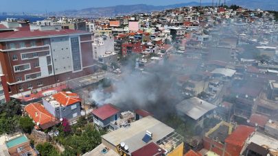 İzmir'de bir evde başlayıp çevredeki konutlara sıçrayan yangın kontrol altına alındı