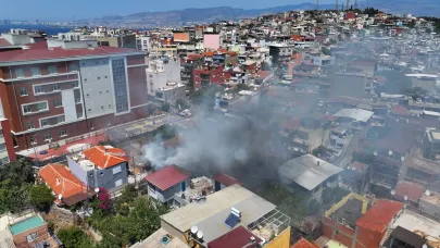 İzmir'de bir evde başlayıp çevredeki konutlara sıçrayan yangın kontrol altına alındı