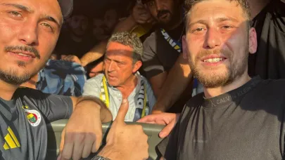 Ali Koç, taraftarlarla birlikte stada gitti