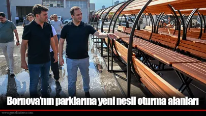 Bornova’nın parklarına yeni nesil oturma alanları
