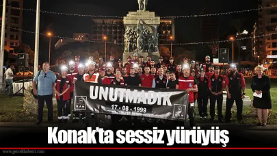 Konak’ta sessiz yürüyüş
