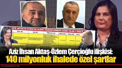 Aziz İhsan Aktaş-Özlem Çerçioğlu ilişkisi: 140 milyonluk ihalede özel şartlar