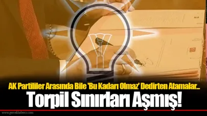 AK Partililer Arasında Bile 'Bu Kadarı Olmaz' Dedirten Atamalar... Torpil Sınırları Aşmış!