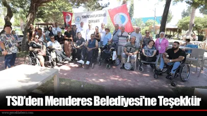 TSD’den Menderes Belediyesi'ne Teşekkür