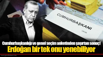 Cumhurbaşkanlığı ve genel seçim anketinden şaşırtan sonuç! Erdoğan bir tek onu yenebiliyor
