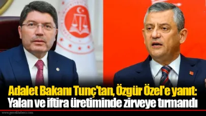 Adalet Bakanı Tunç'tan, Özgür Özel'e yanıt: Yalan ve iftira üretiminde zirveye tırmandı