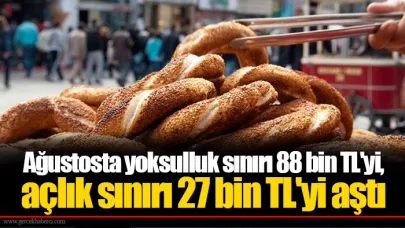 Ağustosta yoksulluk sınırı 88 bin TL'yi, açlık sınırı 27 bin TL'yi aştı
