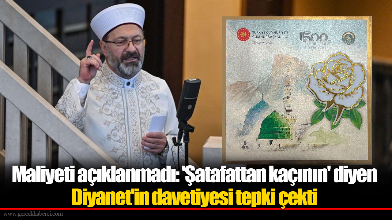 Maliyeti açıklanmadı: 'Şatafattan kaçının' diyen Diyanet'in davetiyesi tepki çekti