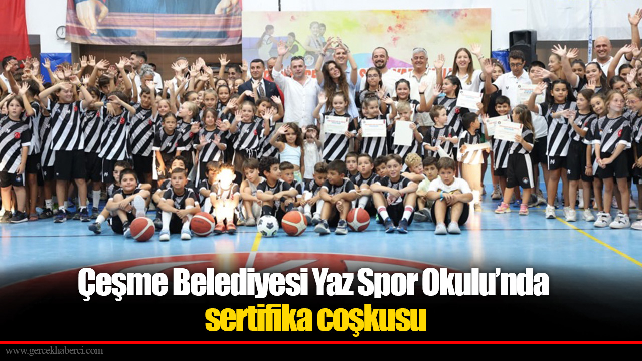 Çeşme Belediyesi Yaz Spor Okulu’nda sertifika coşkusu