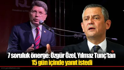 7 soruluk önerge: Özgür Özel, Yılmaz Tunç'tan 15 gün içinde yanıt istedi