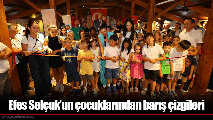 Efes Selçuk’un çocuklarından barış çizgileri