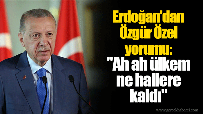 Erdoğan'dan Özgür Özel yorumu: "Ah ah ülkem ne hallere kaldı"