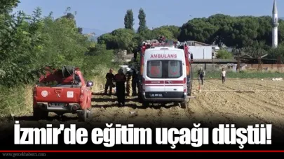 İzmir'de eğitim uçağı düştü!