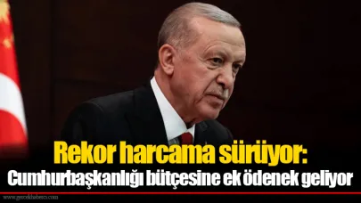 Rekor harcama sürüyor: Cumhurbaşkanlığı bütçesine ek ödenek geliyor