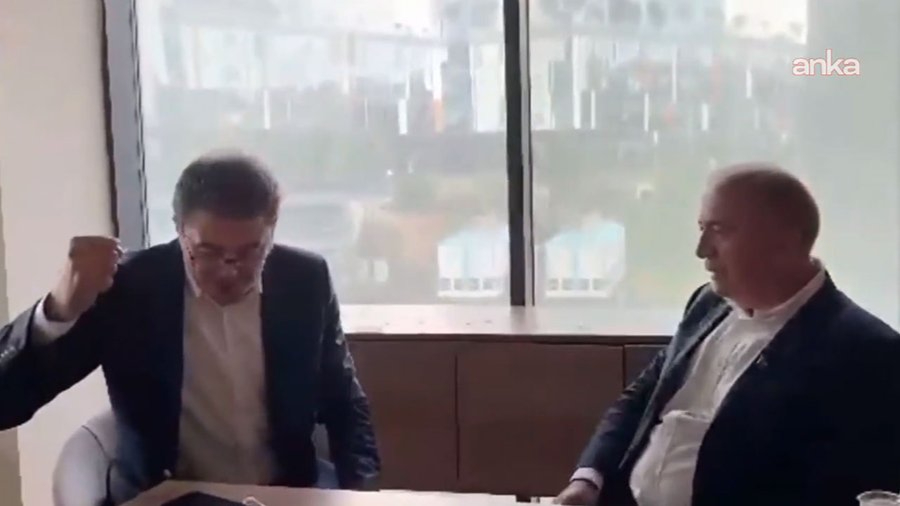 Aytekin, elini masaya vurarak Tekin'e tepki gösterdi: "5 bin kişiyle buraya gelinir mi!"