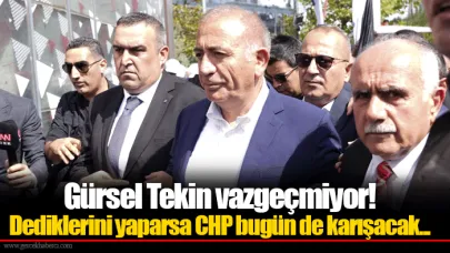 Gürsel Tekin vazgeçmiyor!  Dediklerini yaparsa CHP bugün de karışacak...