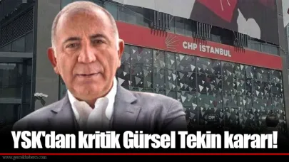 YSK'dan kritik Gürsel Tekin kararı!