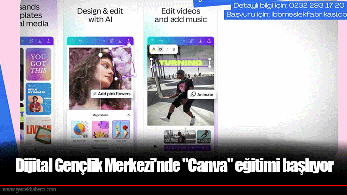 Dijital Gençlik Merkezi'nde "Canva" eğitimi başlıyor