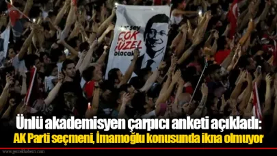 Ünlü akademisyen çarpıcı anketi açıkladı: AK Parti seçmeni, İmamoğlu konusunda ikna olmuyor