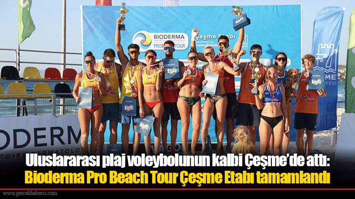 Uluslararası plaj voleybolunun kalbi Çeşme’de attı